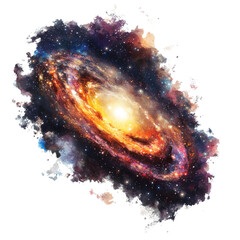 Wall Mural - A Vibrant Spiral Galaxy Displaying Cosmic Dust And Bright Star Light
