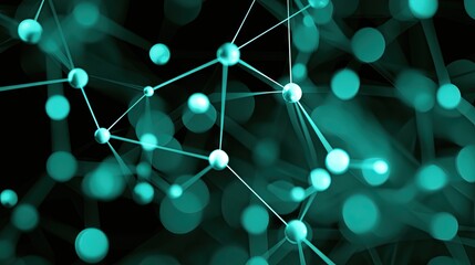 Sticker - abstract network concept, interconnected nodes forming a complex web, for future science and technol