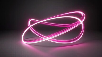 Sticker - pink glowing lines in dark studio