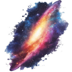 Wall Mural - A vibrant and colorful depiction of a spiral galaxy in space