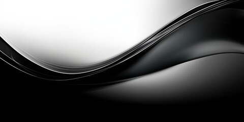 Wall Mural - abstract black and white background with smooth lines and elegant design. template for your design.