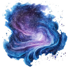 Wall Mural - An artistic depiction of a swirling galaxy with visible stars and nebulae