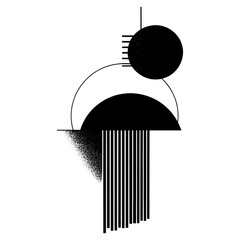Wall Mural - brutalist abstract geometric shape illustration design shapes vector