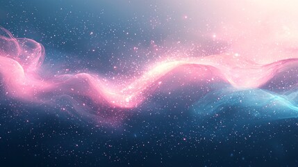 Wall Mural - A blue and pink galaxy with a purple line in the middle