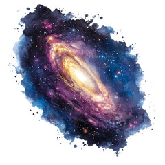 Wall Mural - A Colorful Spiral Galaxy Displayed Against A Deep Space Background