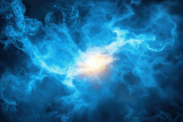 Wall Mural - a vibrant blue energy background representing vitality and dynamism.