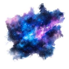 Wall Mural - A colorful painted representation of a cosmic galaxy filled with stars