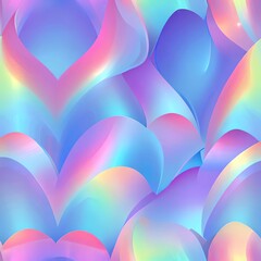 Wall Mural - abstract pastel rainbow hues: dreamy iridescent shapes