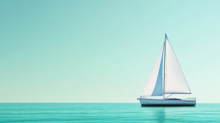  Space Sailboat Blue Perspective Pastel Vibe Horizon