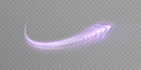 Leinwandbilder - High-tech concept of a glowing arrow moving in the direction of increase. Dynamic high-speed streaming data traffic.. Adobe Illustrator Artwork
