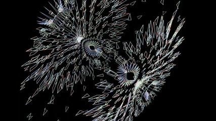 Wall Mural - illuminated mandala animation pattern .