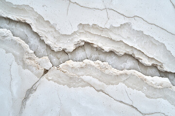 Leinwandbilder - close up of stone surface reveals intricate textures and natural patterns, showcasing layers and cracks in rock. image highlights beauty of geological formations