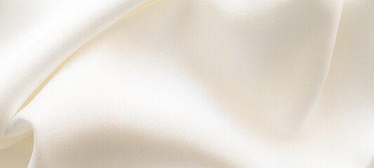 Wall Mural - abstract white fabric soft wave smooth texture surface background