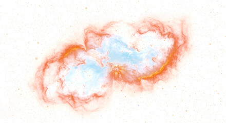 Wall Mural - cosmic space background of colorful nebula and stars on sky isolated on transparent. png, cutout, or