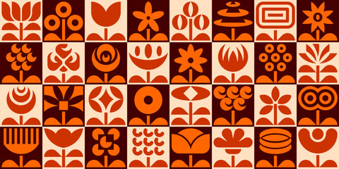 Wall Mural - abstract geometric pattern. geometric icons design elements. trendy minimalist basic figures
