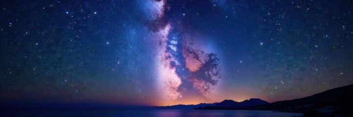 Milky Way's vast expanse with twinkling stars, galaxy, stars, astronomy
