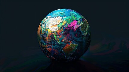 Wall Mural - a stylized digital image of the earth.