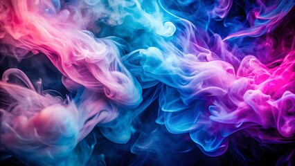 Wall Mural - Abstract Colorful Smoke Background: Pink, Blue, Purple Haze Vaporwave Texture - Long Exposure Photography