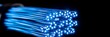 © fotogurme - Fiber optic cables glowing with blue light, technology and communication, high-speed internet concept