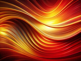 Wall Mural - abstract red yellow curves dynamic flowing patterns artistic design background texture
