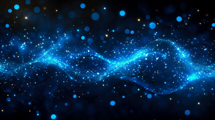 Fototapete - Concept: Celebration and fantasy, glittering particles with bokeh effect