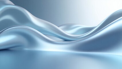 Aufkleber - abstract blue wavy liquid surface with a smooth, flowing texture