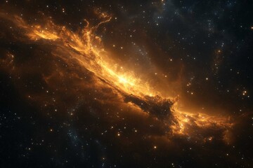 Wall Mural - Celestial view of vibrant cosmic dust and glowing stars captured in deep space