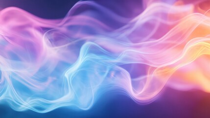 Wall Mural - vibrant vapor: an abstract composition of swirling, multicolored smoke, evoking a sense of ethereal 