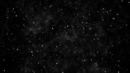 Wall Mural - seamless looping animation of softly glowing particles drifting in space. the out-of-focus effect cr