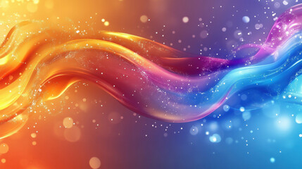 Wall Mural - abstract colorful waves background