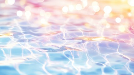 Wall Mural - serene water: a soft-focus image of tranquil water surface with gentle ripples and reflections, shim