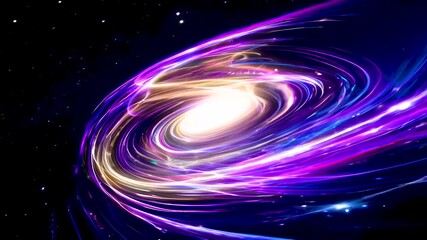 Wall Mural - Abstract luminous galaxy whirls against a star-studded backdrop
