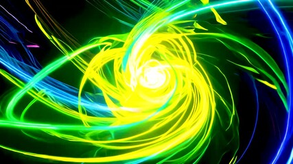 Wall Mural - Abstract Vortex of Light: Energy, Motion, and Color