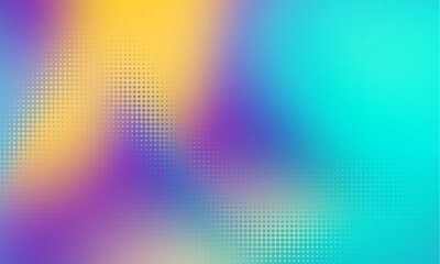 Fototapete - Vector halftone gradient effect. Light pastel colours abstract background. Retro 80's style colors and textures