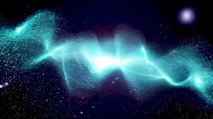 Wall Mural - Glowing Nebula in Deep Space with Stars and Dust