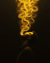 Leinwandbilder - smoke on black background