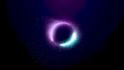 Wall Mural - Cosmic Circle: Abstract Design with Particle Ring and Glowing Light