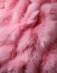 Wall Mural - soft pink fluffy texture with luxurious furry pattern