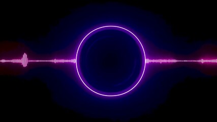 Canvas Print - circular audio visualizer with transparent background effect