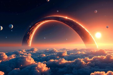 Wall Mural - sunrise in the sky