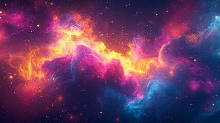 a cyber neon paint explosion creating an energetic glitch effect