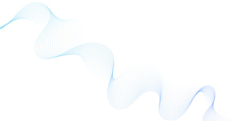 Leinwandbilder - Smooth wave abstract vector background layout design.background image with dynamic curves.Abstract blue futuristic blend waves lines technology background and sound wave lines on white background.	
