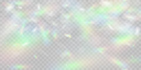 Wall Mural - colourful vector lens, crystal rainbow light and flare transparent effects.overlay for backgrounds.t