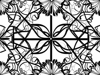 Wall Mural - seamless background with leaves,Ai generated 