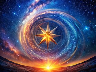 Wall Mural - Extreme Close-Up of Polaris: Celestial North Star & Polar Region