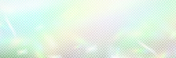 Wall Mural - colourful vector lens, crystal rainbow light and flare transparent effects.overlay for backgrounds.t
