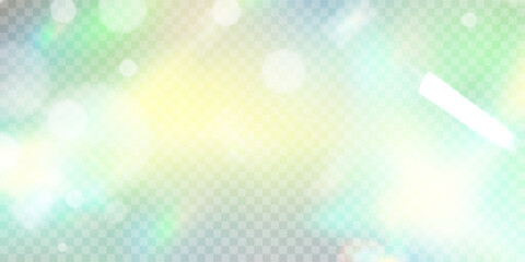 Wall Mural - rainbow crystal light leak flare reflection effect. vector illustration set. colorful optical rainbo