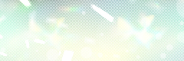 Wall Mural - rainbow crystal light leak flare reflection effect. vector illustration set. colorful optical rainbo