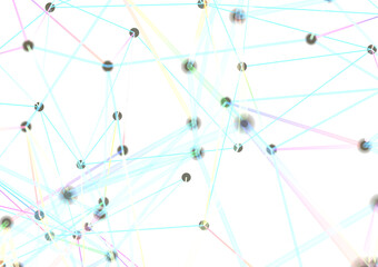 Leinwandbilder - Abstract Network of Lines and Connections