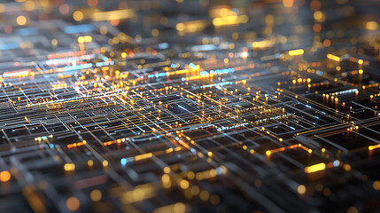 Abstract representation of a digital network with glowing lines and nodes, depicting connectivity